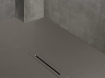 Receveur de douche, sur mesure : Largeur 120 à 200 cm x l. 70 à 100 cm. Bac à douche en résine Akrytan® anti glissant, finition ardoise, 10 couleurs, Livraison offerte et rapide